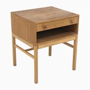 Casino Oak Bedside Table by Sven Engström & Gunnar Myrstrand for Tingströms, Sweden, 1960s