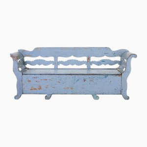 Large Swedish Painted Bench, 1850s