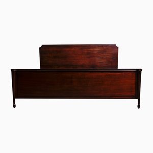 Italian Wooden Double Bed from Brembilla, Bergamo, 1950s-1960s
