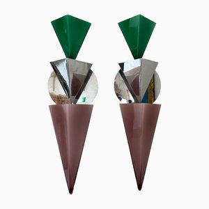 Italian Wassily Sconces attributed to Tihani and Mancini for Foscarini, 1980s, Set of 2