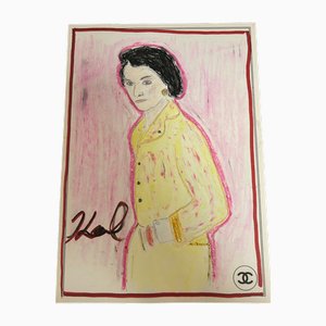 Karl Lagerfeld, Portrait of Coco Chanel, 2000er, Mixed Media