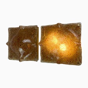 Murano Glass Ceiling Lamps, 1970s, Set of 2