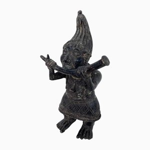 Afrikanischer Künstler, König Statue, 1800er, Bronze