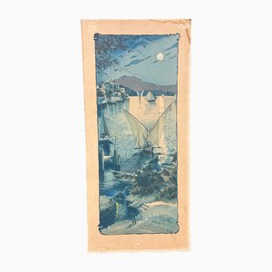 Schmidt, Marine in Moonlight, 1903, Chromolithographie