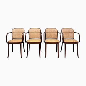 Stühle aus Bugholz mit Wiener Strohhalm, 4 . Set
