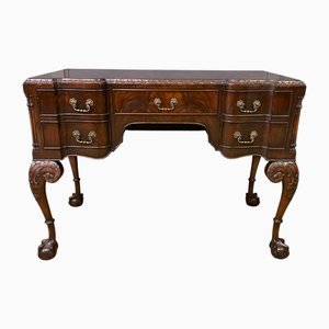 Chippendale Flame Mahogany Writing Desk, 1920s