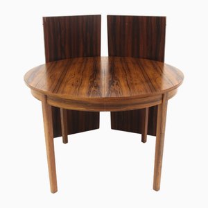 Scandinavian Extendable Rosewood Dining Table, Sweden, 1960s