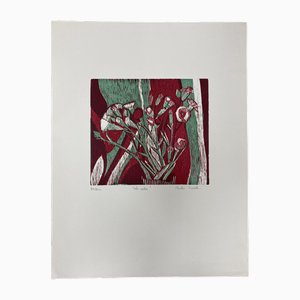 Isabelle Boullin, Les Oeillets, 1990, Holzschnitt