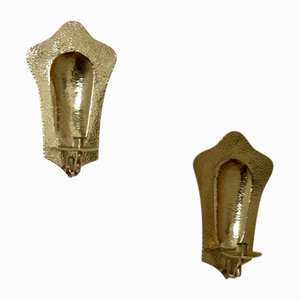 Mid-Century Swedish Brass Sconces, Set of 2