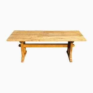 Bleached Oak Farmhouse Dining Table, 1925