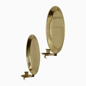 Appliques Mid-Century en Laiton, Set de 2