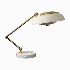 Brass and Acrylic Glass Table Lamp from Stilux, 1960s