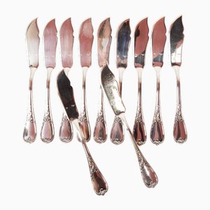 Coltelli da pesce di Ercuis Du Barry, set di 12