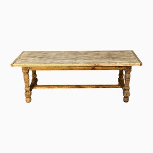 Mesa de comedor francesa de roble, años 20