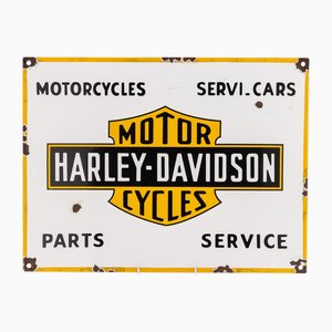 Harley-Davidson Motorcycles Sign in Enamel, 20th Century