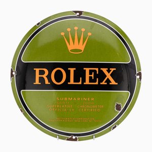 Insegna pubblicitaria Rolex Submariner in smalto, XX secolo