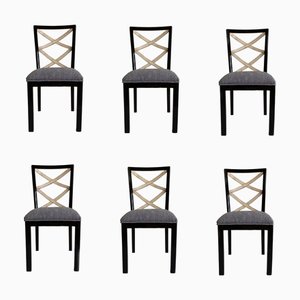 Chairs attributed to Osvaldo Borsani for Barraja Palermo, Italy, 1930s, Set of 6
