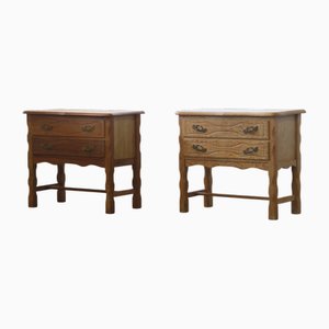 Tables de Chevet Modernes en Chêne dans le style de Kjærnulf, Danemark, 1960s, Set de 2