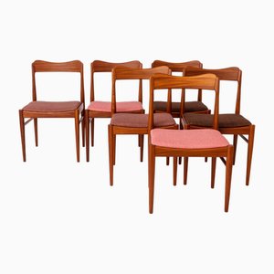 Mid-Century Modern Teak Dining Chairs from Asko, Finland, 1960s, Set of 6