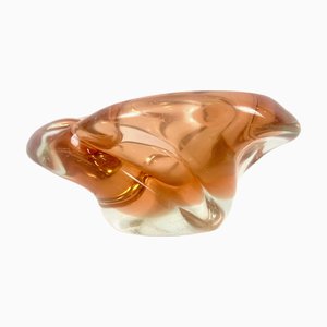 Art Glass Ashtray or Bowl attributed to Josef Hospodka for Chribska Sklarna, 1960s
