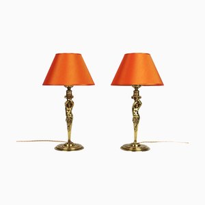 Napoleon III Lamps in Bronze, Set of 2