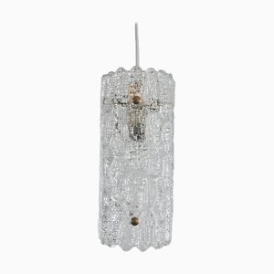 Lampada a sospensione in ottone e vetro di Carl Fagerlund per Orrefors, anni '60