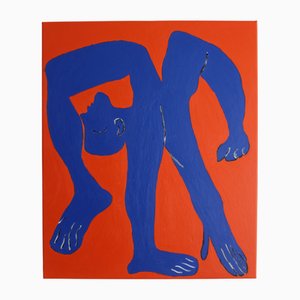 Bodasca, The Blue Man, Acryl auf Leinwand, 2025