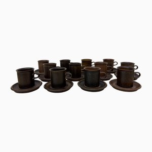 Cups by Ulla Procope for Arabia, 1970s, Set of 12