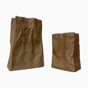 Paper Bag Vase by Tapio Wirkkala for Rosenthal, 1970s, Set of 2