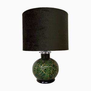 Ikora Green Glass Table Lamp by Karl Wiedmann for WMF, 1930s