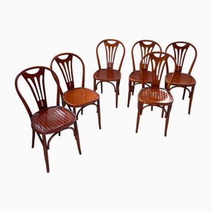Vintage Bistro Chairs, 1950s, Set of 6