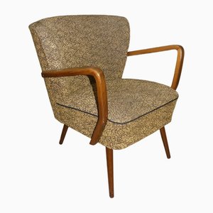 Fauteuil Vintage Jaune Chiné, 1950s