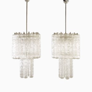 Large Hanging Light by Toni Zuccheri for Venini, 1970s, Set of 2