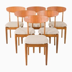 Vintage Danish Chairs in Teak and Oak, 1960s, Set of 6