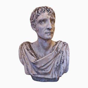 Skulptur einer Büste aus Biskuitporzellan, 1940er