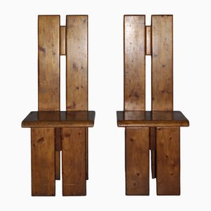 Set of Brutalist Totem Chairs, 1970s