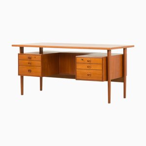 Danish Executive Desk in Teak by Kai Kristiansen, 1960s