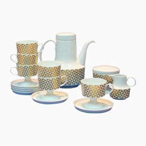 Vintage Porcelain Coffee Set from Rosenthal, Set of 15