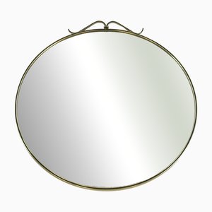 Mid-Century Modern German Round Wall Mirror in Aluminium, 1970s