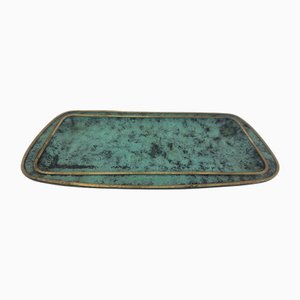 Portalápices de escritorio Mid-Century moderno de bronce de Hagenauer Workshops, años 60