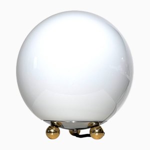 Art Deco Kugelleuchte Tischlampe Kugel Lampe aus Opalglas von Tecnolumen, Mod. AD32 Glaskugel Licht