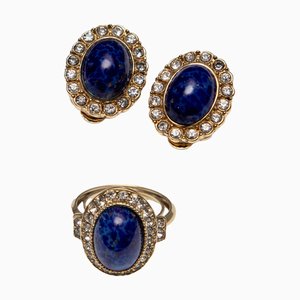 Anello e orecchini di Attwood & Sawyer, anni '80, set di 3