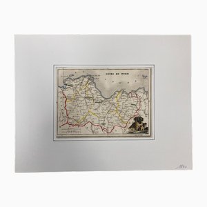 Map of the Northern Coasts of Brittany after Charles V. Monin, 1840s