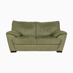 Two-Seater Sofa in Green Leather from Natuzzi
