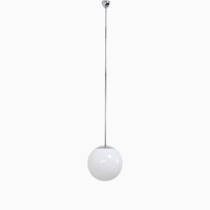Vintage Bauhaus Opal Ball Hanging Lamp, 1970s