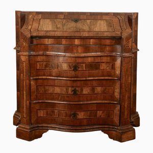 Solapa plateada roscada del siglo XX con lado ondulado secreto interno