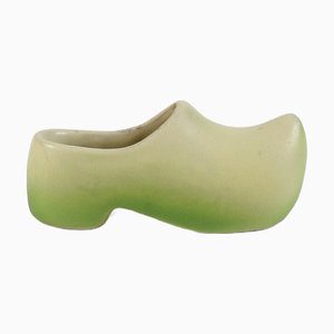 Grüner Clog Schuh aus Keramik von Rometti, 1950er