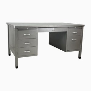 Vintage Double Pedestal Steel Desk