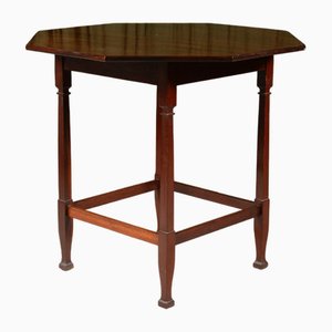Table d'Appoint Arts and Crafts Octogonale en Acajou par Shapland & Petter, Barnstable, 1870