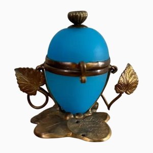 Egg-Shaped Opaline Vide-Poche, 19th Century
